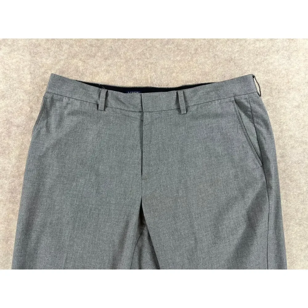 J. Crew Factory Men's Bedford Light Gray Dress Pants Size 34x30 (35x27.5)